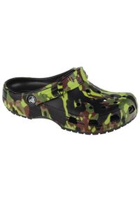 Buty do chodzenia dla dzieci Crocs Classic Spray Camo Kids Clog. Kolor: czarny, wielokolorowy. Materiał: guma, syntetyk, materiał