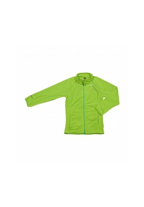 PEAK MOUNTAIN - Dziewczęca bluza z mikropolaru z pełnym zamkiem Peak Mountain Fafone. Kolor: zielony. Materiał: polar. Sezon: zima. Sport: narciarstwo