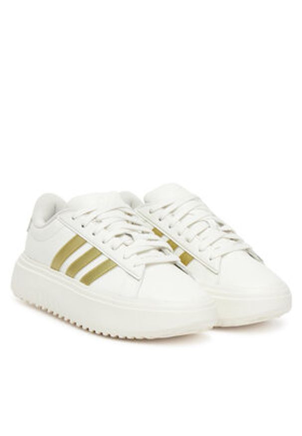 Adidas - adidas Sneakersy Grand Court Platform JR0699 Biały. Kolor: biały. Materiał: skóra. Obcas: na platformie