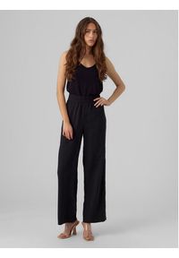 Vero Moda Spodnie materiałowe Carmen 10278926 Czarny Wide Leg. Kolor: czarny. Materiał: wiskoza