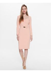 Pinko Sukienka koktajlowa Mendosa 100559 7624 Różowy Regular Fit. Kolor: różowy. Materiał: syntetyk. Styl: wizytowy
