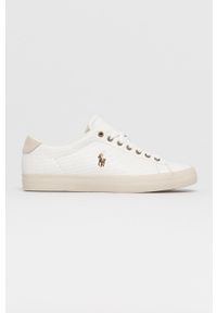 Polo Ralph Lauren Buty skórzane kolor biały. Nosek buta: okrągły. Zapięcie: sznurówki. Kolor: biały. Materiał: skóra