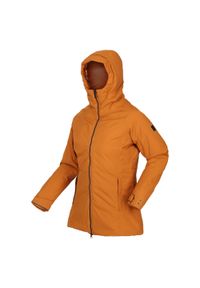 Sanda II Regatta damska trekkingowa kurtka. Kolor: brązowy, wielokolorowy, pomarańczowy, żółty. Sport: turystyka piesza