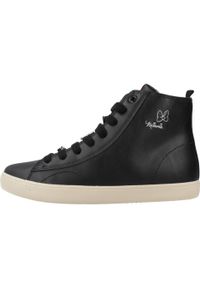 Buty do chodzenia damskie Geox Disney. Zapięcie: sznurówki. Kolor: czarny. Materiał: syntetyk, tkanina, materiał. Szerokość cholewki: normalna. Wzór: motyw z bajki. Sport: turystyka piesza