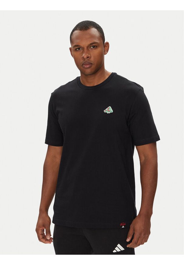 Adidas - adidas T-Shirt Mini Pizza Graphic JM6483 Czarny Regular Fit. Kolor: czarny. Materiał: bawełna