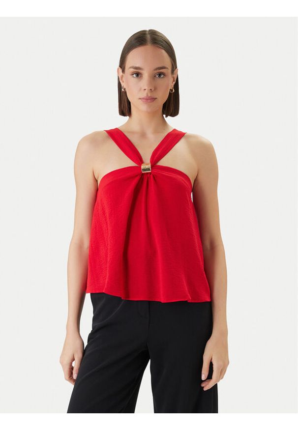 Morgan Bluzka 261-OGALAN Czerwony Regular Fit. Kolor: czerwony. Materiał: syntetyk