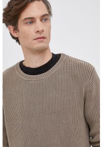 Young Poets Society Sweter bawełniany męski kolor brązowy ciepły. Okazja: na co dzień. Kolor: brązowy. Materiał: bawełna. Styl: casual
