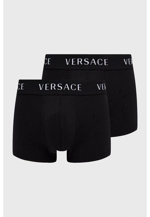 VERSACE - Versace bokserki (2-pack) męskie kolor czarny. Kolor: czarny