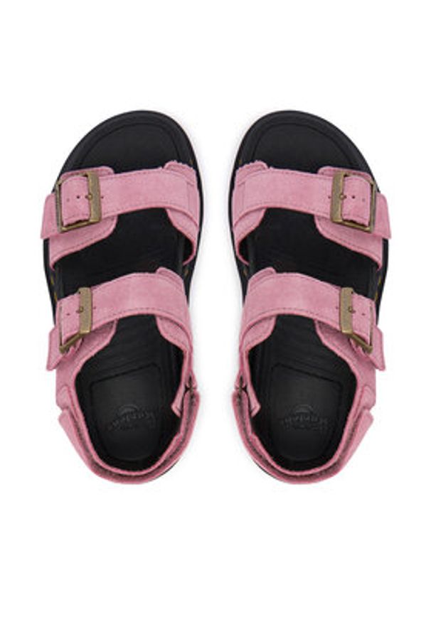 Dr. Martens Sandały Zebzag DM42689650 Różowy. Kolor: różowy. Materiał: zamsz, skóra