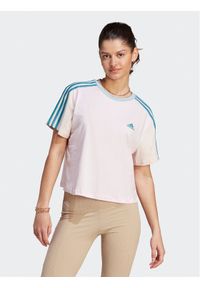Adidas - adidas T-Shirt Essentials 3-Stripes IM0364 Różowy Loose Fit. Kolor: różowy. Materiał: bawełna #1
