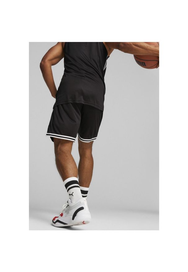 Puma - Męskie szorty do koszykówki Hoops Team PUMA Black. Kolor: czarny. Sport: koszykówka