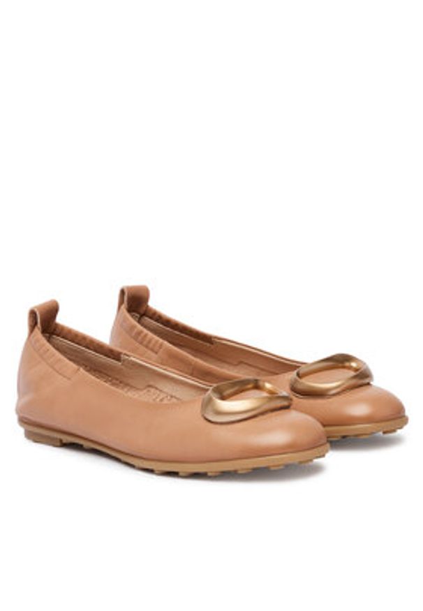 Hispanitas Baleriny HV263931 C005 Beżowy. Kolor: beżowy. Materiał: skóra