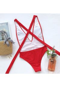 Intica - Strój kąpielowy jednoczęściowy z wiązaniem odporny na słońce i wodę Merralee. Kolor: różowy. Materiał: materiał #11