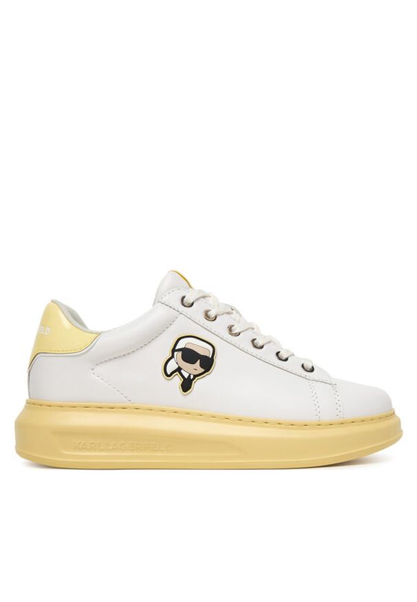 Karl Lagerfeld - KARL LAGERFELD Sneakersy Kapri KL62530N Biały. Kolor: biały. Materiał: skóra