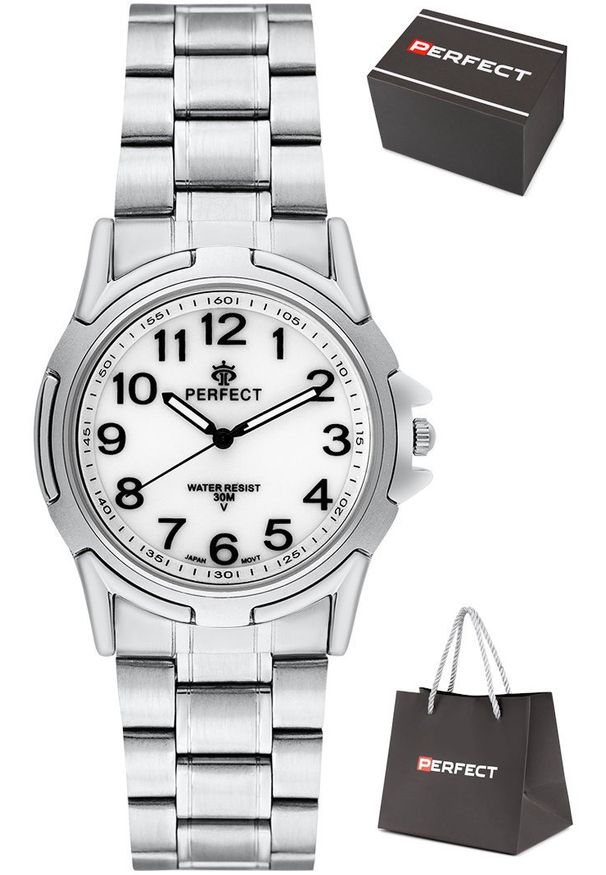 Zegarek Perfect P011-01 męski klasyczny czytelny 40 mm .. Styl: klasyczny