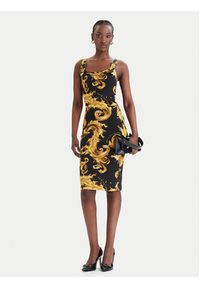 Versace Jeans Couture Sukienka codzienna 80HAO943 JS550 Czarny Slim Fit. Okazja: na co dzień. Kolor: czarny. Materiał: bawełna. Typ sukienki: proste. Styl: casual #3