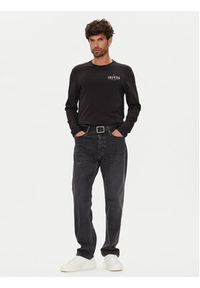 TOMMY HILFIGER - Tommy Hilfiger Longsleeve Stack MW0MW41293 Czarny Regular Fit. Kolor: czarny. Materiał: bawełna. Długość rękawa: długi rękaw #4