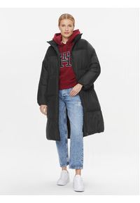 TOMMY HILFIGER - Tommy Hilfiger Płaszcz zimowy New York WW0WW39749 Czarny Relaxed Fit. Kolor: czarny. Materiał: syntetyk. Sezon: zima #3