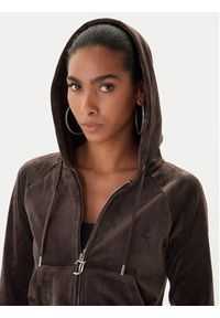 Juicy Couture Bluza Madison JCWAS225306 Brązowy Slim Fit. Kolor: brązowy. Materiał: syntetyk #4