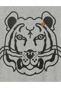 Kenzo - KENZO - Luźna koszulka K-Tiger. Kolor: szary. Materiał: bawełna. Wzór: nadruk #2