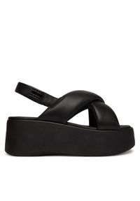 Tommy Jeans Sandały Padded Strap Wedge Sandals EN0EN02946 Czarny. Kolor: czarny. Materiał: skóra #1