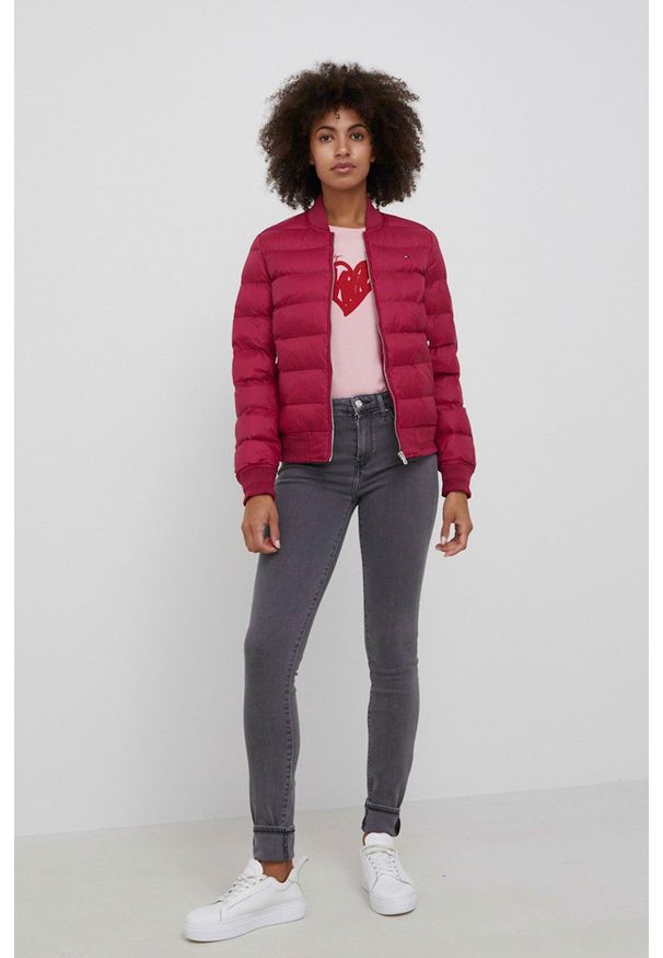 TOMMY HILFIGER - Tommy Hilfiger jeansy Como damskie medium waist. Kolor: szary