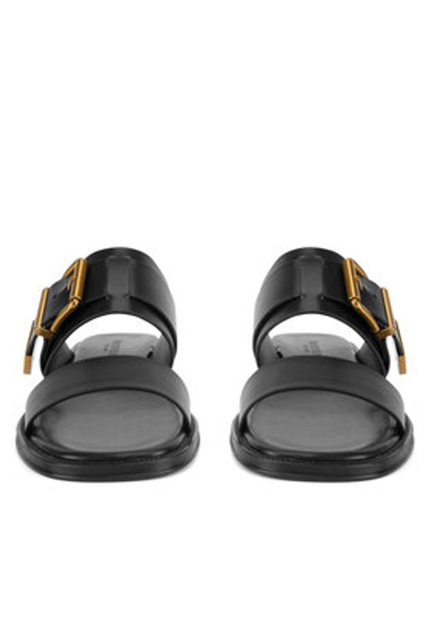 Badura Klapki LOTUS-118261 Czarny. Kolor: czarny. Materiał: skóra