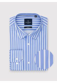 Pako Lorente - PAKO LORENTE - Dzianinowa koszula męska w paski. Materiał: dzianina. Długość rękawa: długi rękaw. Długość: długie. Wzór: paski #4