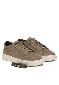 BOSS Sneakersy Gary 50552971 Beżowy. Kolor: beżowy. Materiał: skóra, zamsz #6
