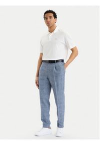 TOMMY HILFIGER - Tommy Hilfiger Spodnie materiałowe Smart MW0MW42715 Granatowy Regular Fit. Kolor: niebieski. Materiał: len #3