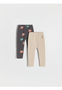 Reserved - Legginsy LOONEY TUNES 2 pack - ciemnoszary. Kolor: szary. Materiał: bawełna, dzianina