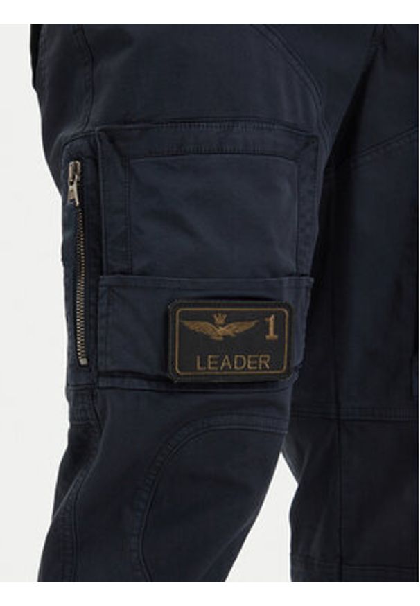 Aeronautica Militare Spodnie cargo Iconic Anti-G 261PA1387UCT01493 Granatowy Regular Fit. Kolor: niebieski. Materiał: bawełna