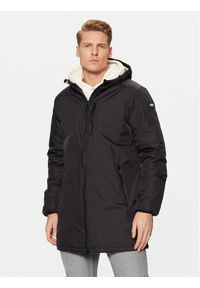 Schott NYC Parka BLADEN2 Czarny Regular Fit. Kolor: czarny. Materiał: syntetyk #1