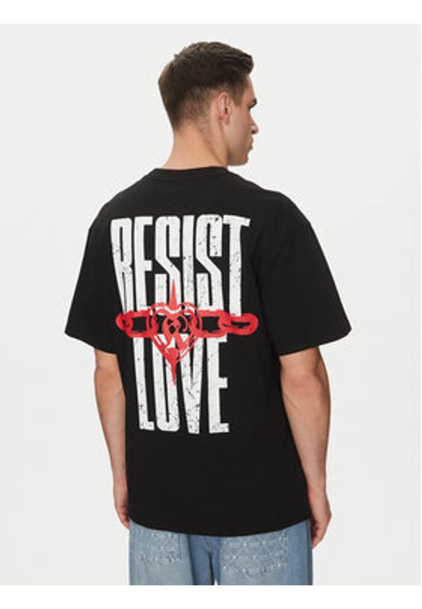 Karl Kani T-Shirt Resist Love 60300349 Czarny Relaxed Fit. Kolor: czarny. Materiał: bawełna