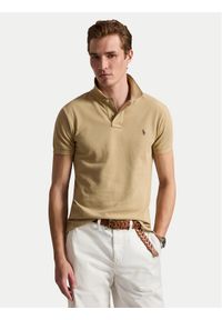 Polo Ralph Lauren Polo 710536856511 Beżowy Regular Fit. Typ kołnierza: polo. Kolor: beżowy. Materiał: bawełna #1