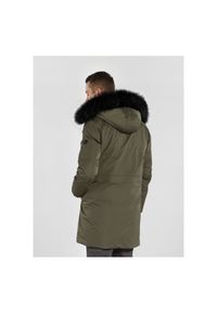 Ochnik - Kurtka męska. Okazja: na co dzień. Kolor: oliwkowy. Materiał: poliester. Sezon: jesień, zima. Styl: sportowy, casual, elegancki #3