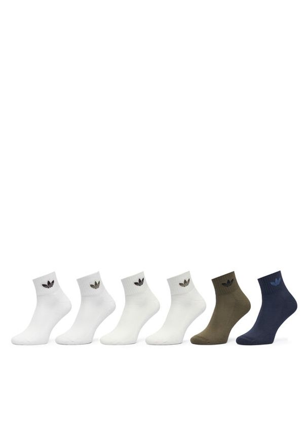Adidas - adidas Skarpety długie Mid Ankle Socks 6 Pairs KQ9070 Kolorowy. Materiał: bawełna. Wzór: kolorowy