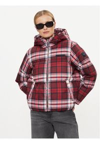 TOMMY HILFIGER - Tommy Hilfiger Kurtka zimowa New York Tartan WW0WW40233 Czerwony Relaxed Fit. Kolor: czerwony. Materiał: syntetyk. Sezon: zima