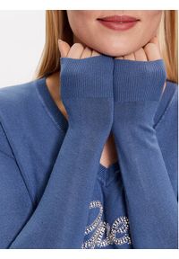 Guess Sweter W3YR21 Z2NQ2 Niebieski Slim Fit. Kolor: niebieski. Materiał: wiskoza #2