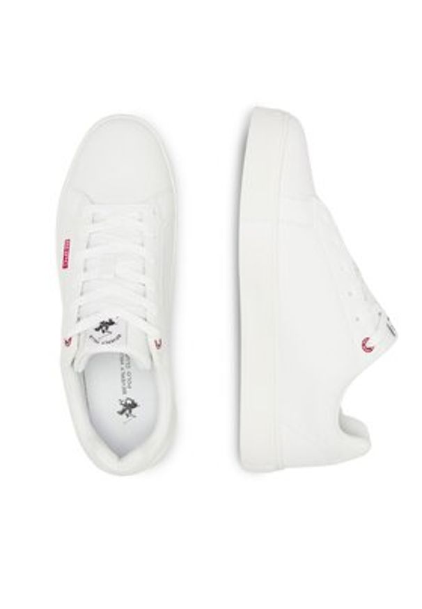 Beverly Hills Polo Club Sneakersy M-AF210880-B Biały. Kolor: biały. Materiał: skóra