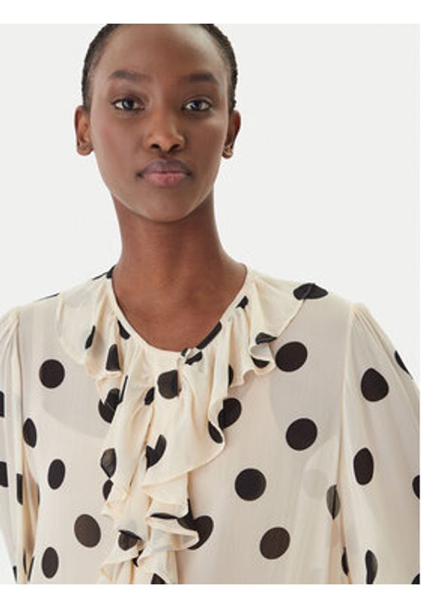 Marella Koszula Valanga 2613111122 Beżowy Relaxed Fit. Kolor: beżowy. Materiał: wiskoza