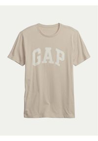 GAP - Gap T-Shirt 663921-01 Beżowy Regular Fit. Kolor: beżowy. Materiał: bawełna