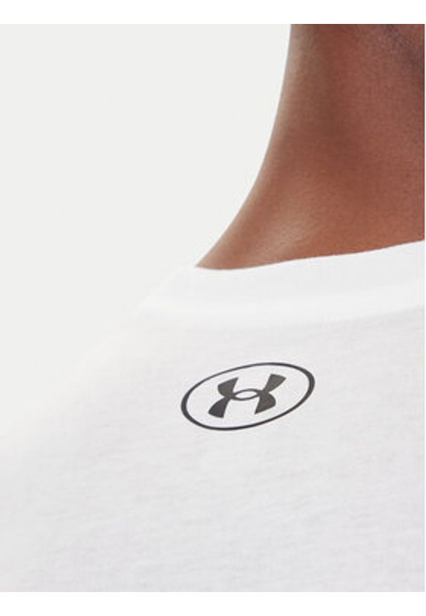 Under Armour T-Shirt Ua Sportstyle Logo Update Ss 1382911 Biały Loose Fit. Kolor: biały. Materiał: syntetyk, bawełna