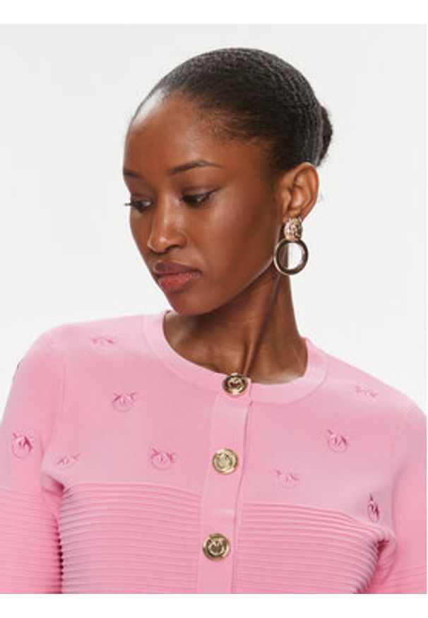 Pinko Kardigan Ciliegio 102881 A1LK Różowy Regular Fit. Kolor: różowy. Materiał: syntetyk, wiskoza