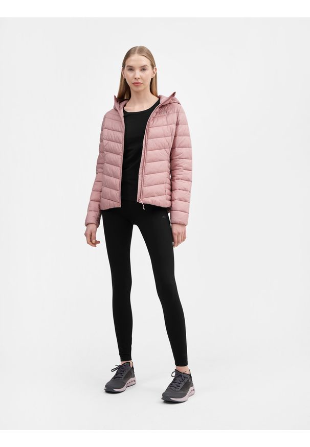 4f - 4F Legginsy dzianinowe damskie XS. Okazja: na co dzień. Stan: podwyższony. Kolor: czarny. Materiał: dzianina. Długość: do kostek. Styl: casual