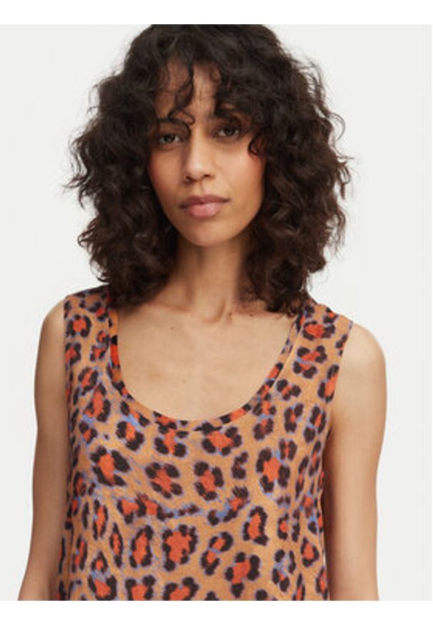 LOLA CASADEMUNT Top MS2615033 Brązowy Regular Fit. Kolor: brązowy. Materiał: wiskoza