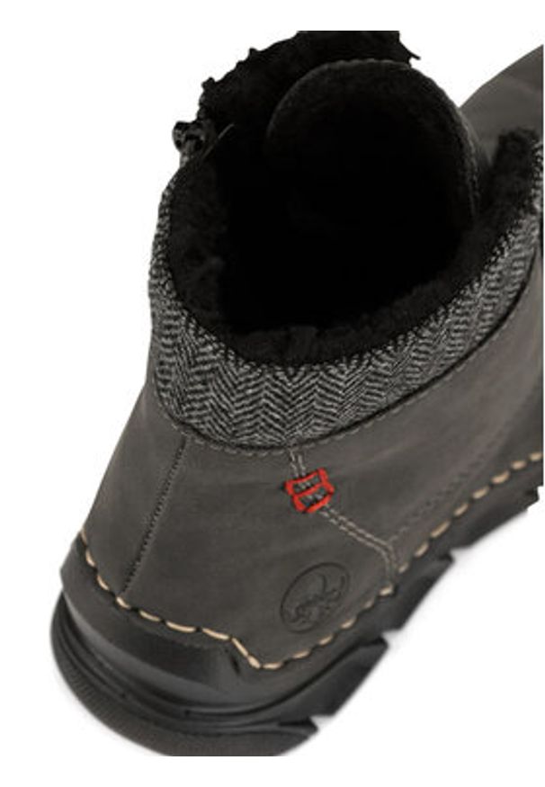 Rieker Trzewiki 55031-45 Szary. Kolor: szary. Materiał: materiał