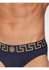 VERSACE - Versace Slipy AU10027 1A10011 Granatowy. Kolor: niebieski. Materiał: bawełna