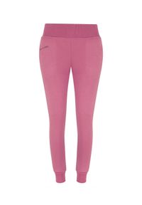 SELF LOVE - Różowe spodnie dresowe MENFI. Kolor: różowy, wielokolorowy, fioletowy. Materiał: dresówka #3
