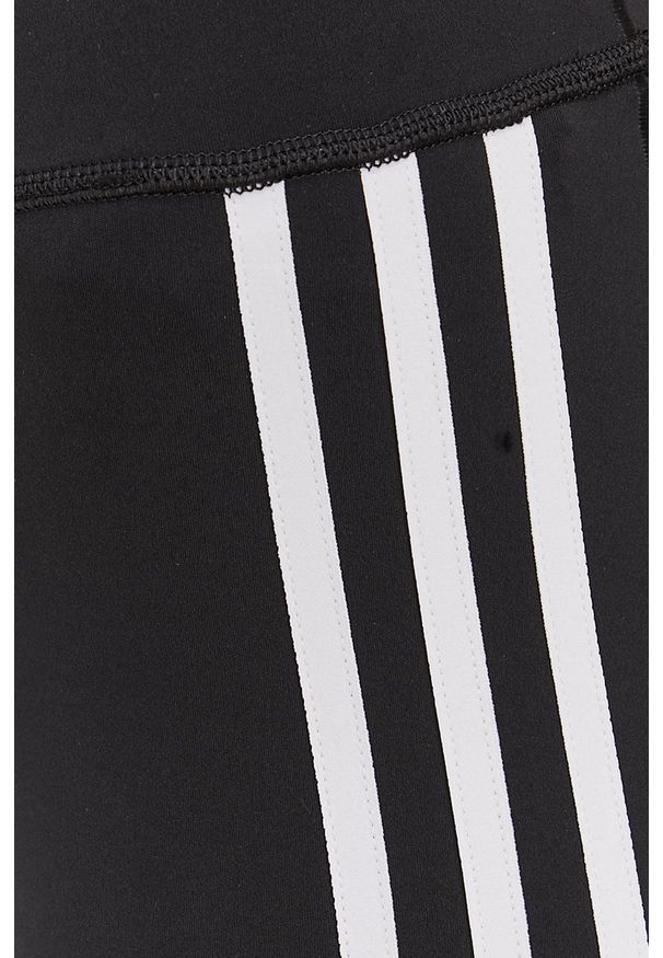 adidas Performance Legginsy damskie kolor czarny z aplikacją. Stan: podwyższony. Kolor: czarny. Wzór: aplikacja